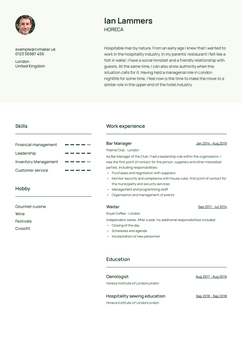 Kies voor template Wheaton en maak een professioneel cv