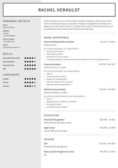Kies voor template Auckland en maak een professioneel cv